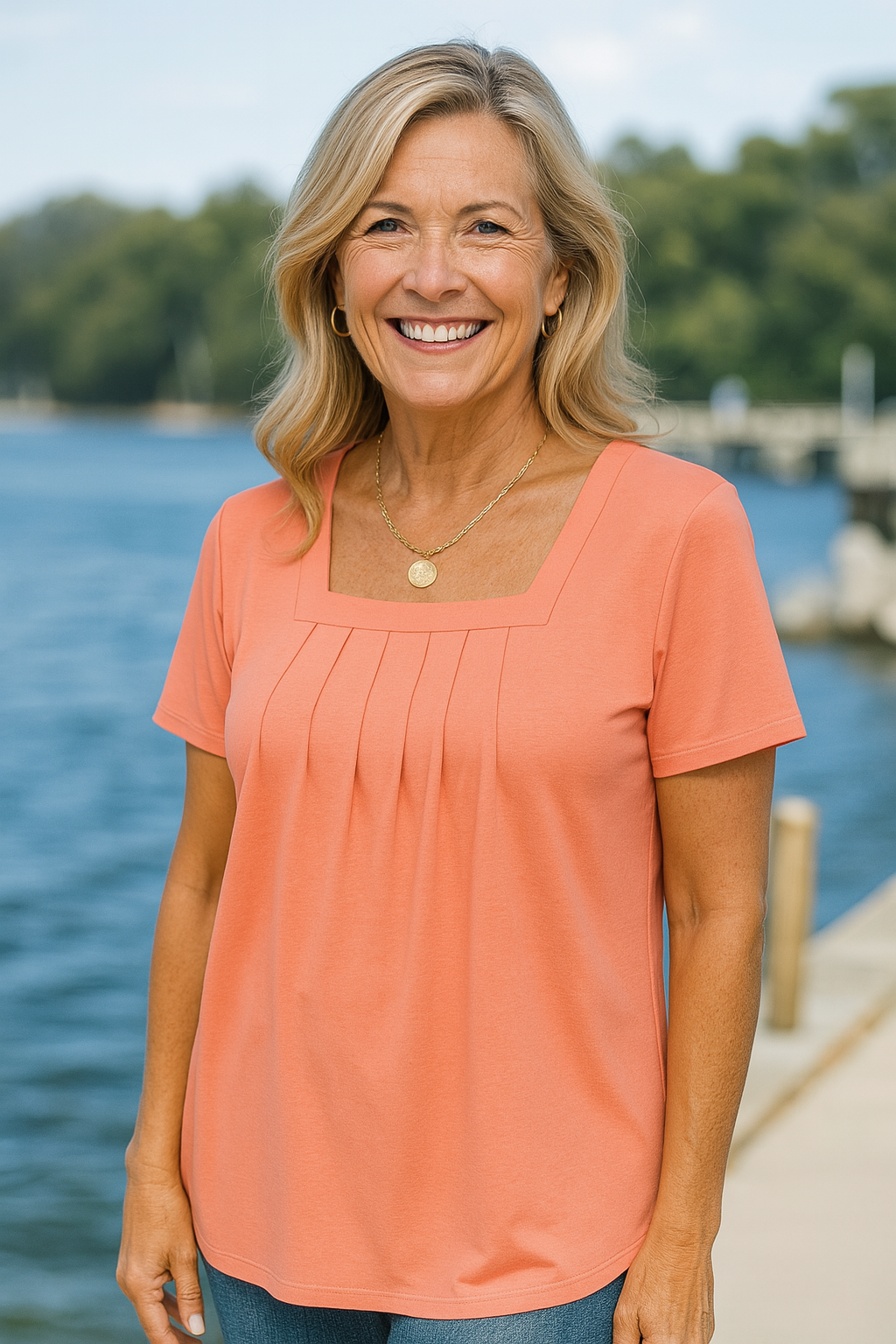 Colleen | Pleated Comfort Top Everyday Confidence