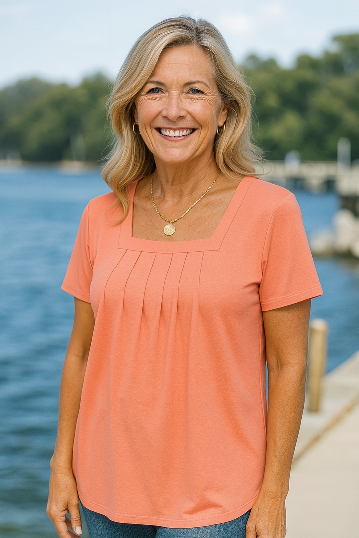 Colleen | Pleated Comfort Top Everyday Confidence