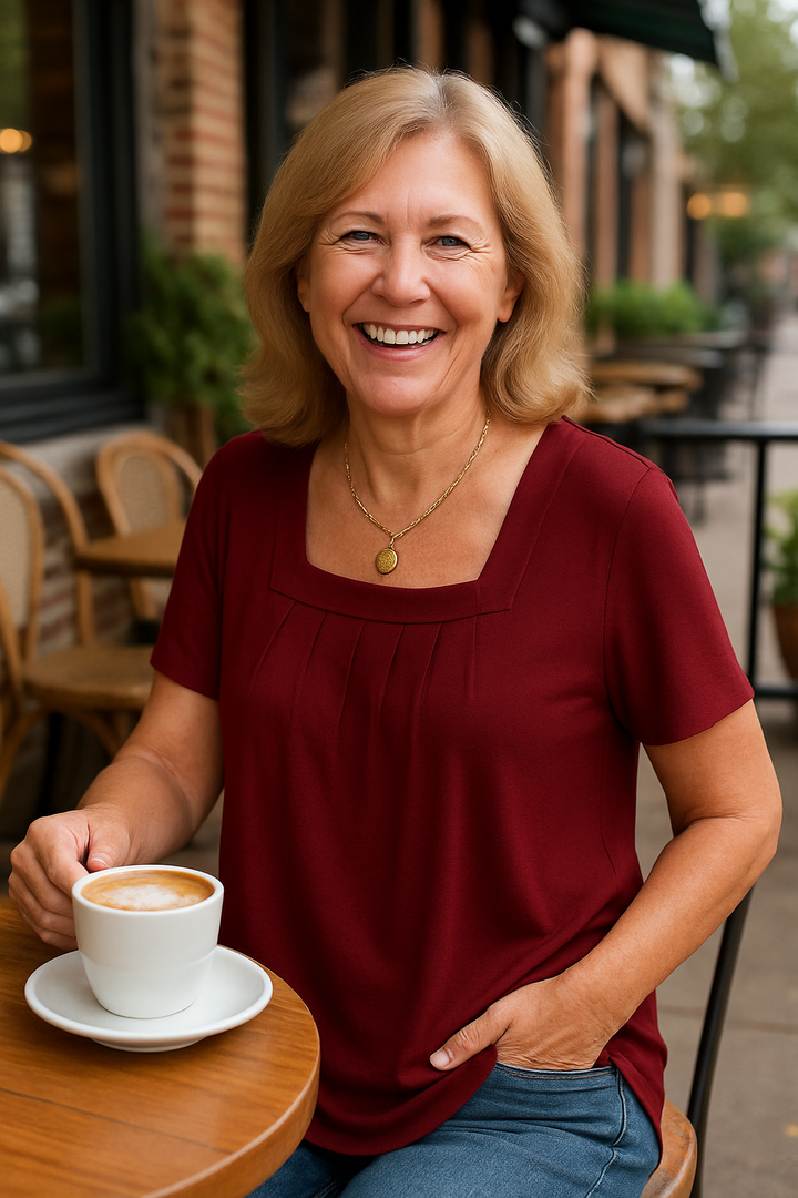 Colleen | Pleated Comfort Top Everyday Confidence