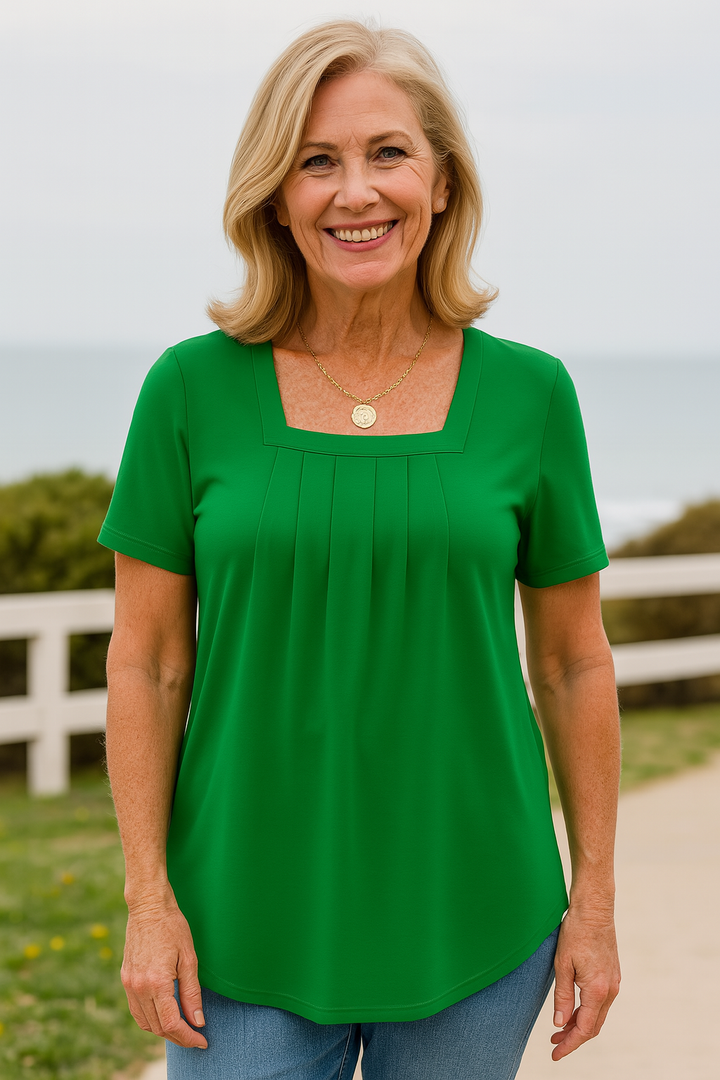 Colleen | Pleated Comfort Top Everyday Confidence