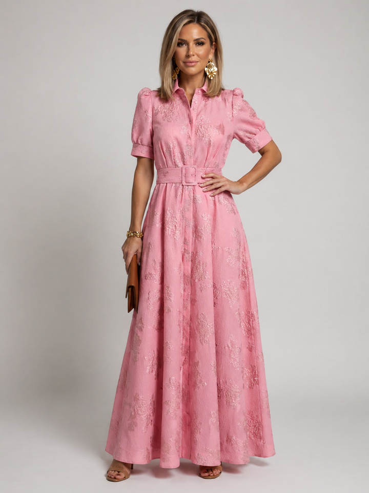 Brittany | Belted Floral Maxi Dress
