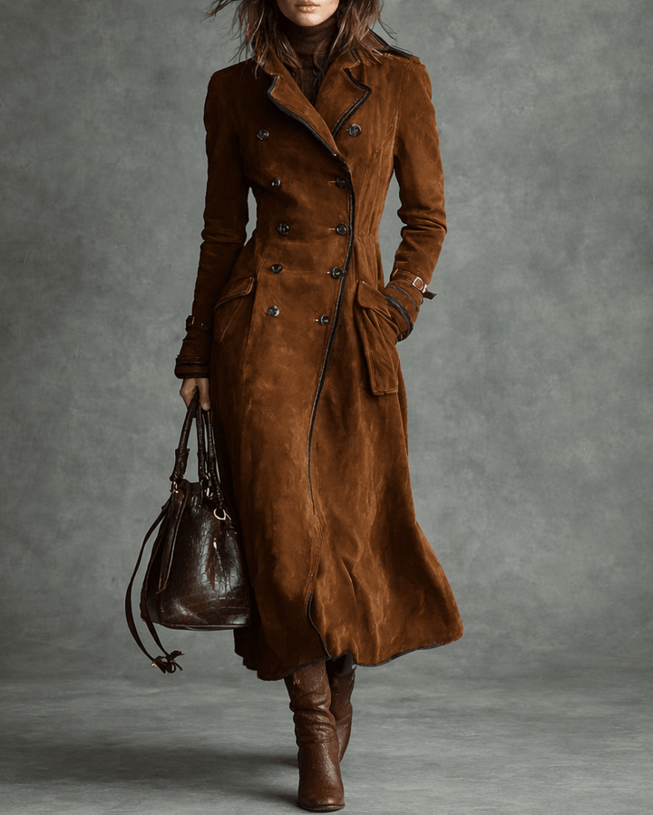 Nathalie | Suede Trench Coat
