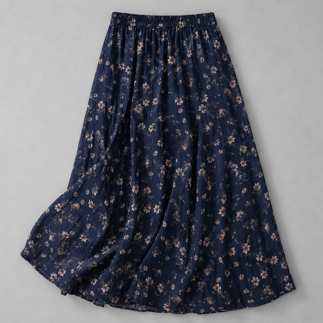 Joanne | Cotton Linen Maxi Skirt