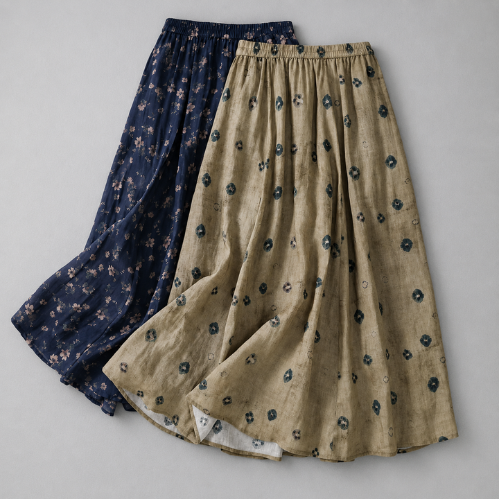 Joanne | Cotton Linen Maxi Skirt