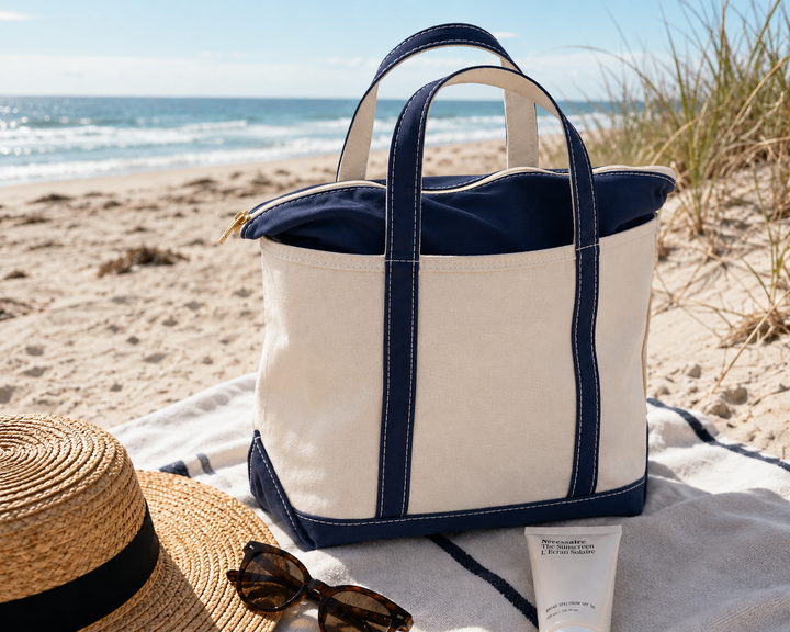 Mikay | Canvas Beach Tote Bag – Zip Tote