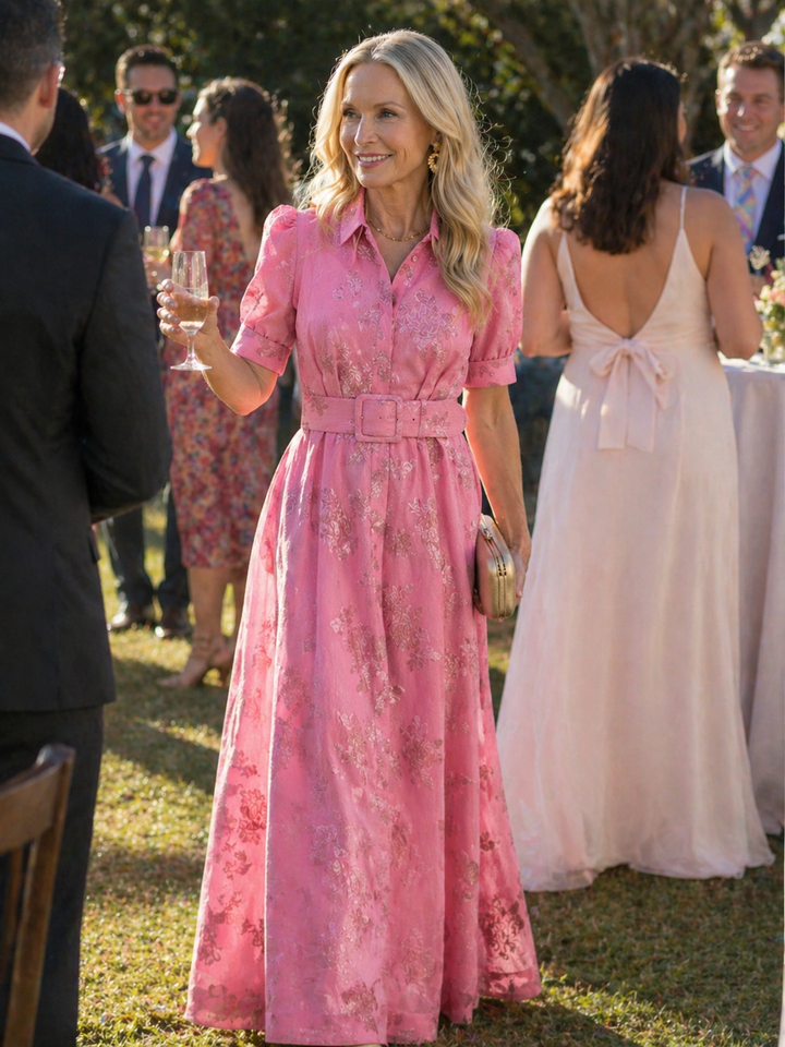 Brittany | Belted Floral Maxi Dress