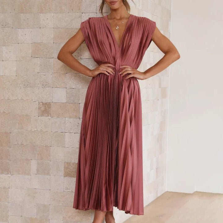 Genevieve | Timeless Pleated Midi Dress