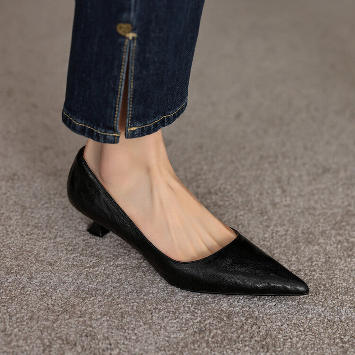 Verrine | Leather Low Pumps