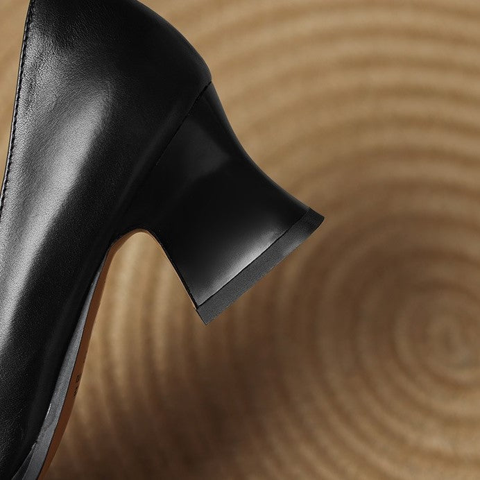 Oriel | Leather Square Pumps