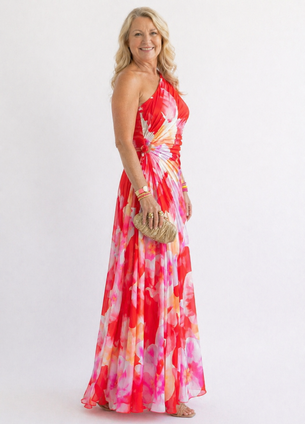 Molly | Pleated One-Shoulder Dress