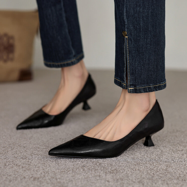 Verrine | Leather Low Pumps