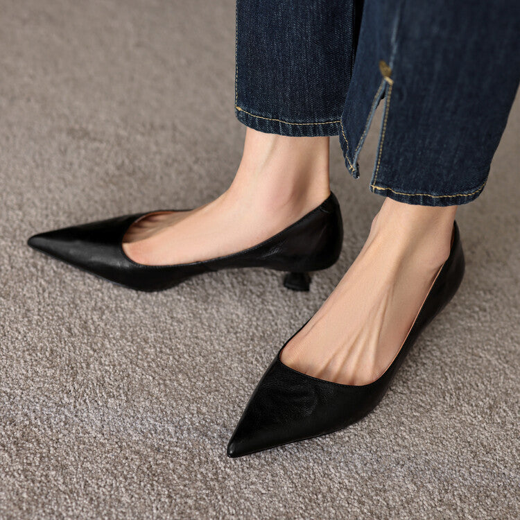 Verrine | Leather Low Pumps