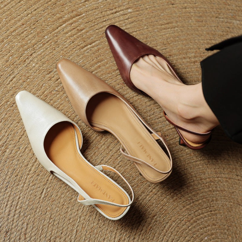 Arlise | Leather Slingback Pumps