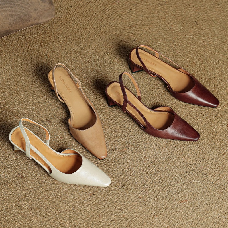 Arlise | Leather Slingback Pumps