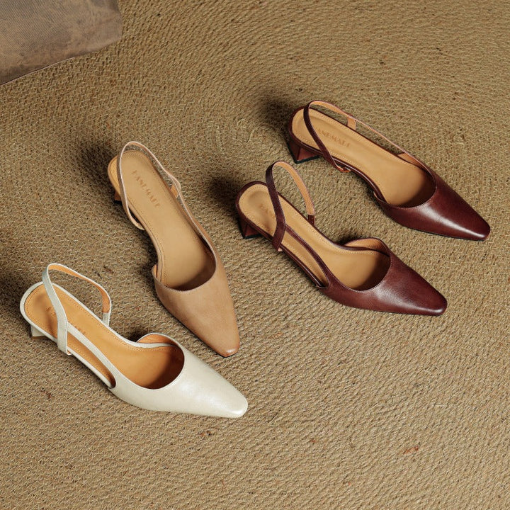 Arlise | Leather Slingback Pumps
