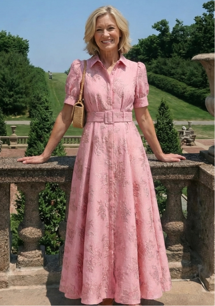 Brittany | Belted Floral Maxi Dress