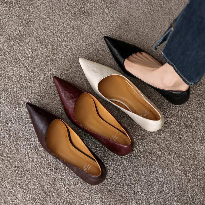 Verrine | Leather Low Pumps