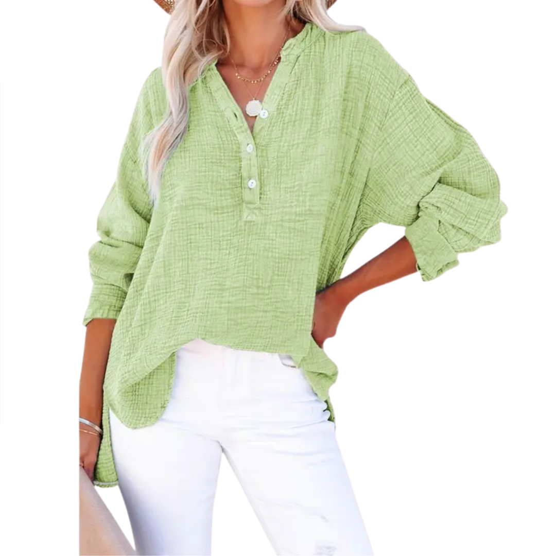 Cleo | Relaxed Button-Up Oversized Blouse