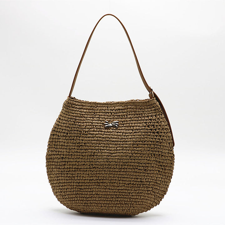 Celeste | The Round Woven Shoulder Bag