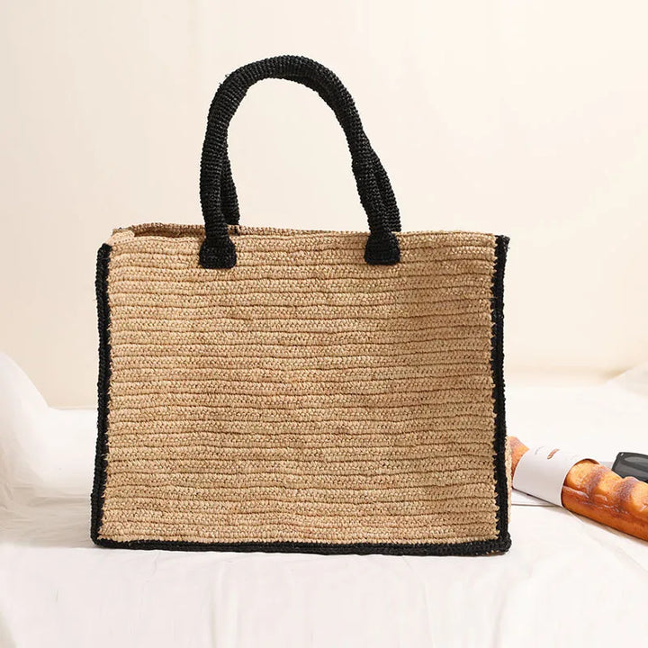 Saskia | French Raffia Square Bag