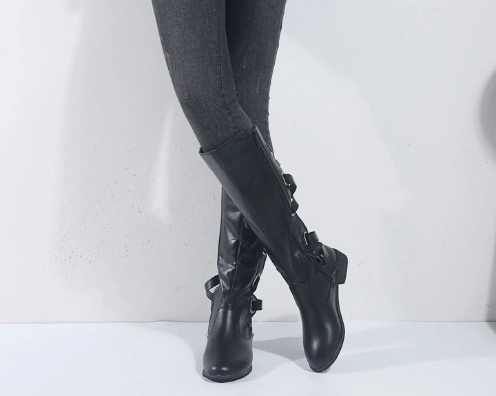 Roxanne - Back Buckled Riding Boots