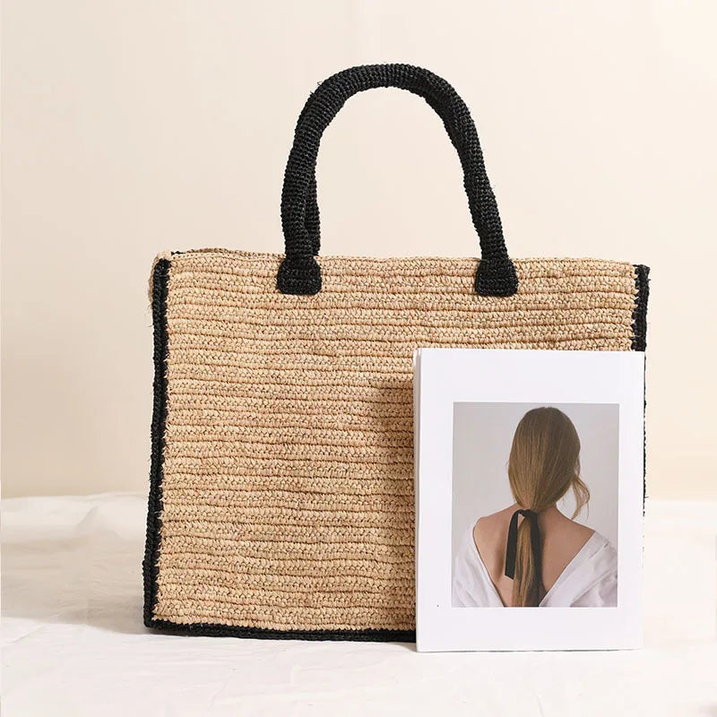 Saskia | French Raffia Square Bag