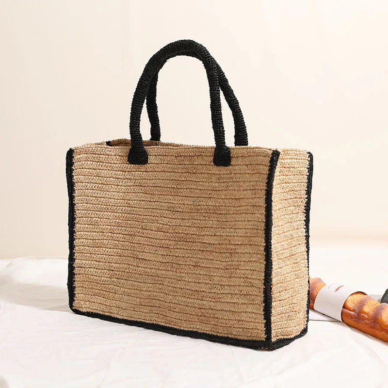 Saskia | French Raffia Square Bag