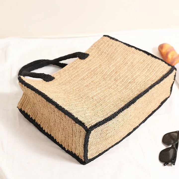 Saskia | French Raffia Square Bag