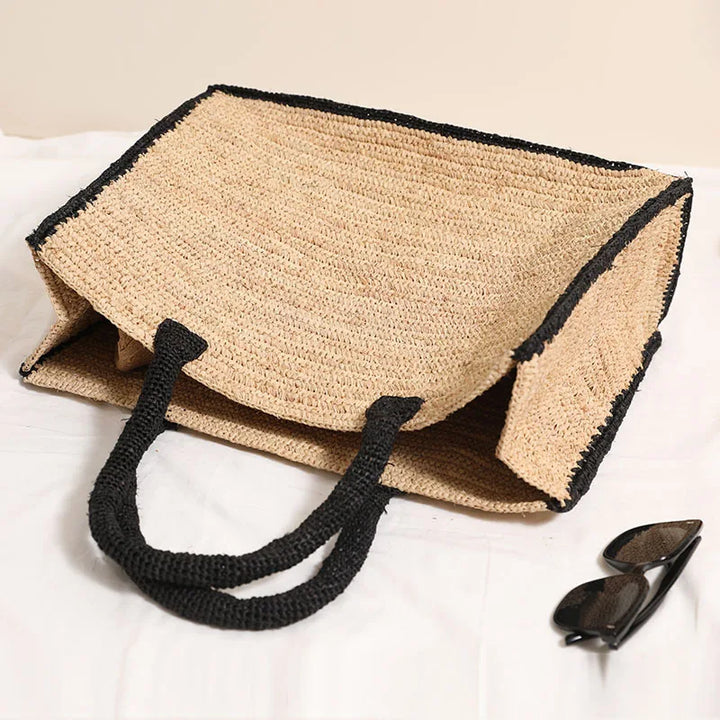 Saskia | French Raffia Square Bag