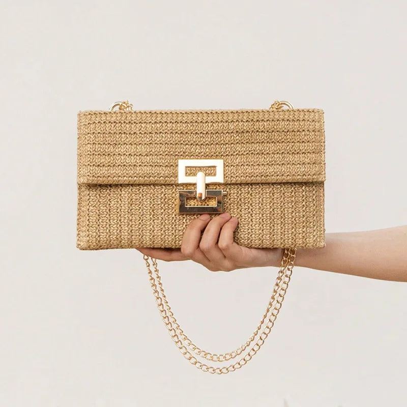Juliette | Boho Raffia Clutch