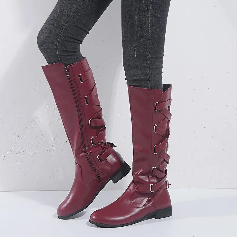 Roxanne - Back Buckled Riding Boots