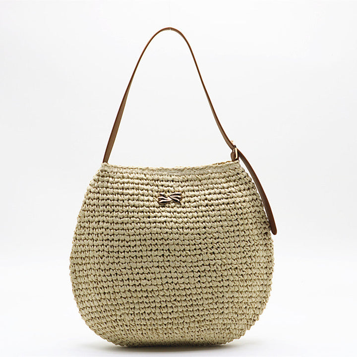 Celeste | The Round Woven Shoulder Bag