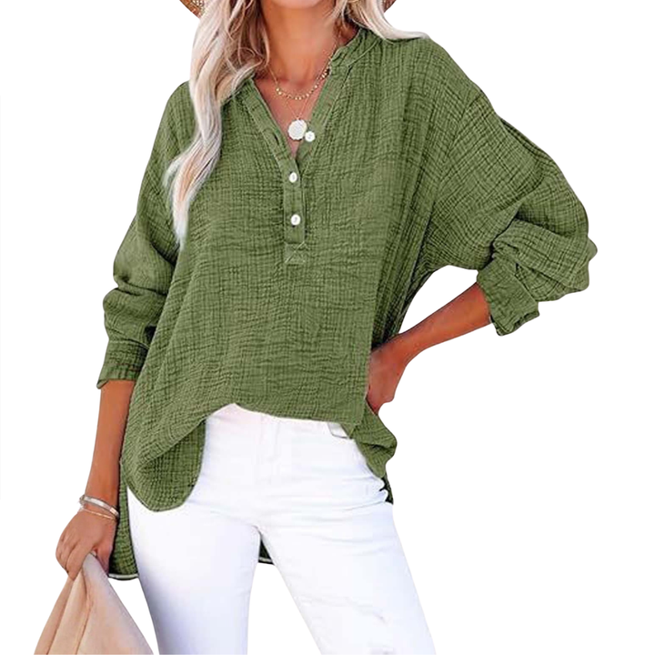 Cleo | Relaxed Button-Up Oversized Blouse
