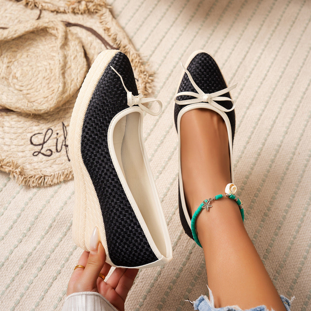 Malena | Bow Wedge Heels