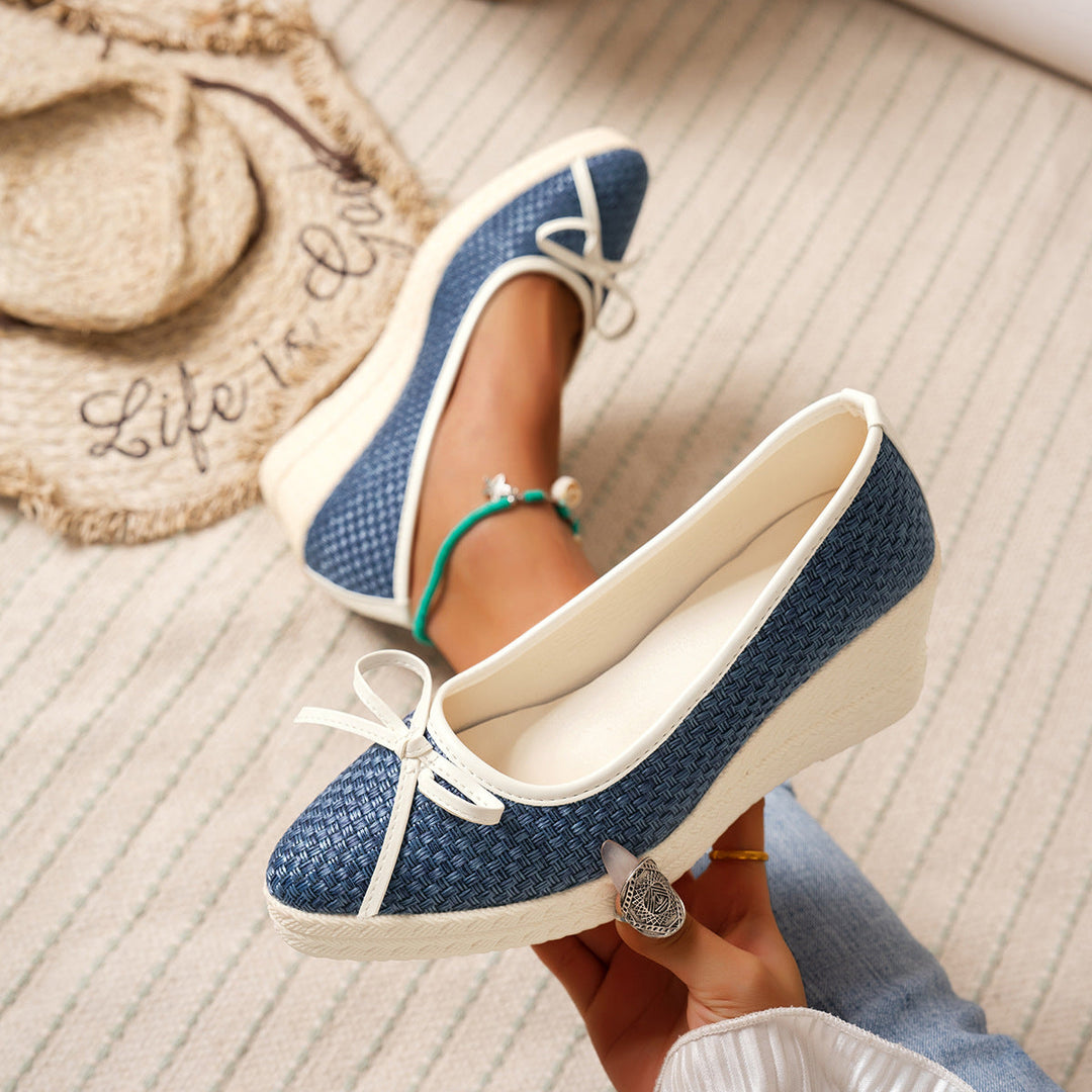 Malena | Bow Wedge Heels