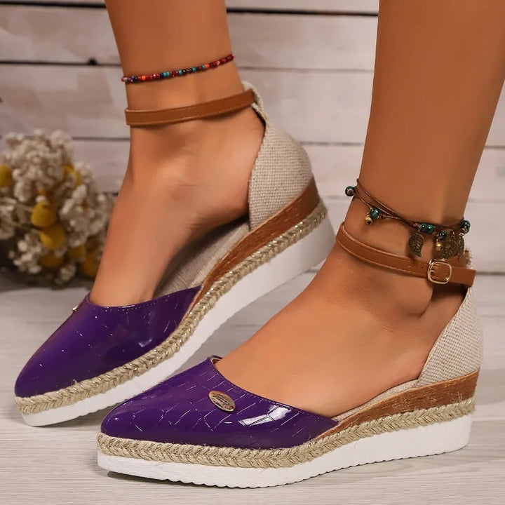 Solora | Medallion Wedge Sandals