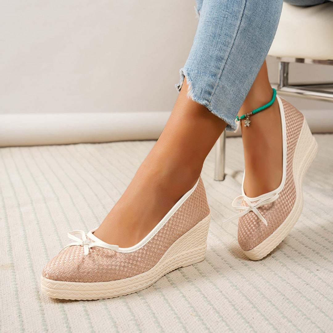 Malena | Bow Wedge Heels