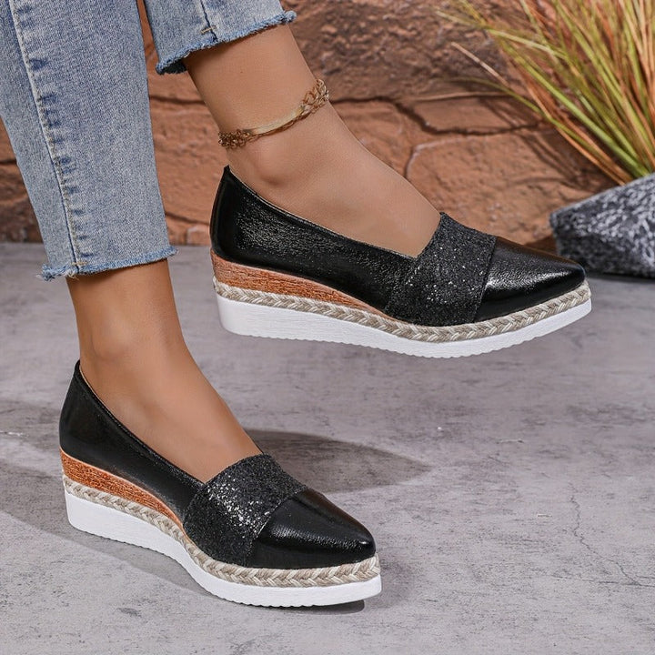Calista | Beaded Wedge Sandals