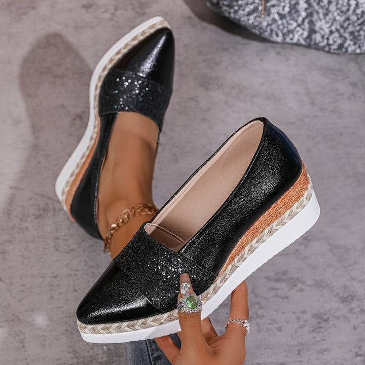 Calista | Beaded Wedge Sandals