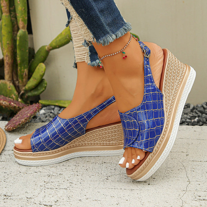 Velina | Gloss Wedge Heels