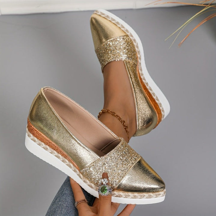 Calista | Beaded Wedge Sandals