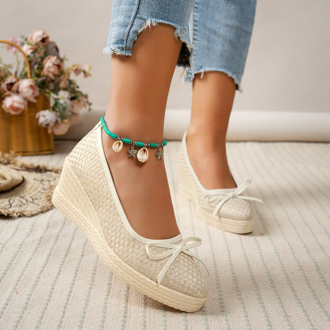 Malena | Bow Wedge Heels