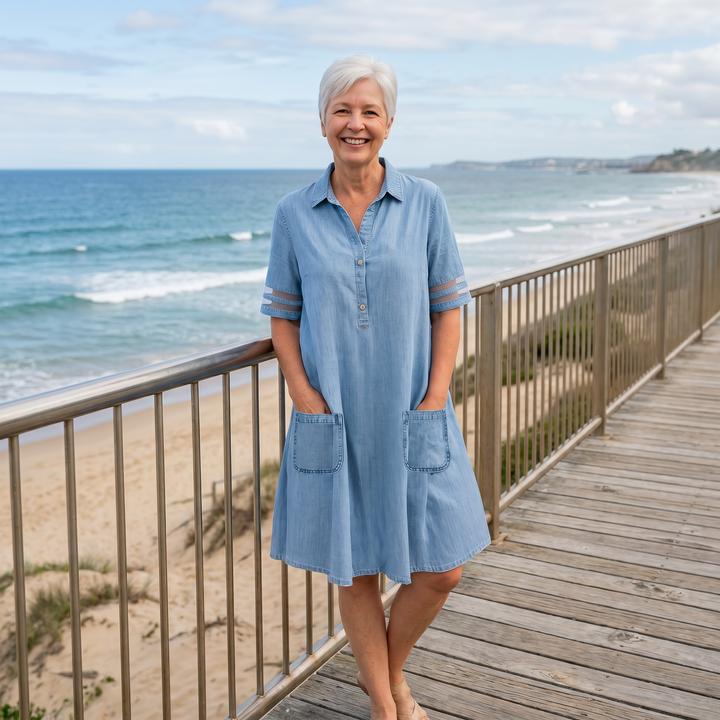 Jill | Mini Summer Denim-Look Dress
