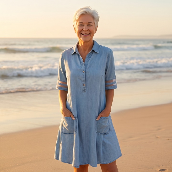 Jill | Mini Summer Denim-Look Dress