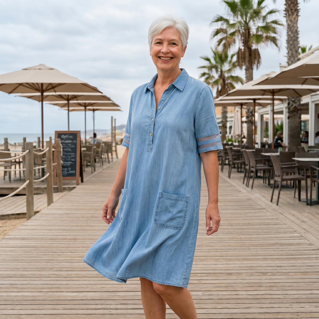 Jill | Mini Summer Denim-Look Dress