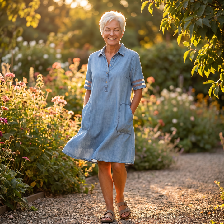 Jill | Mini Summer Denim-Look Dress