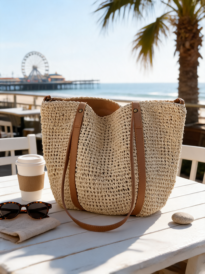 Mila | Eco Straw Beach Tote