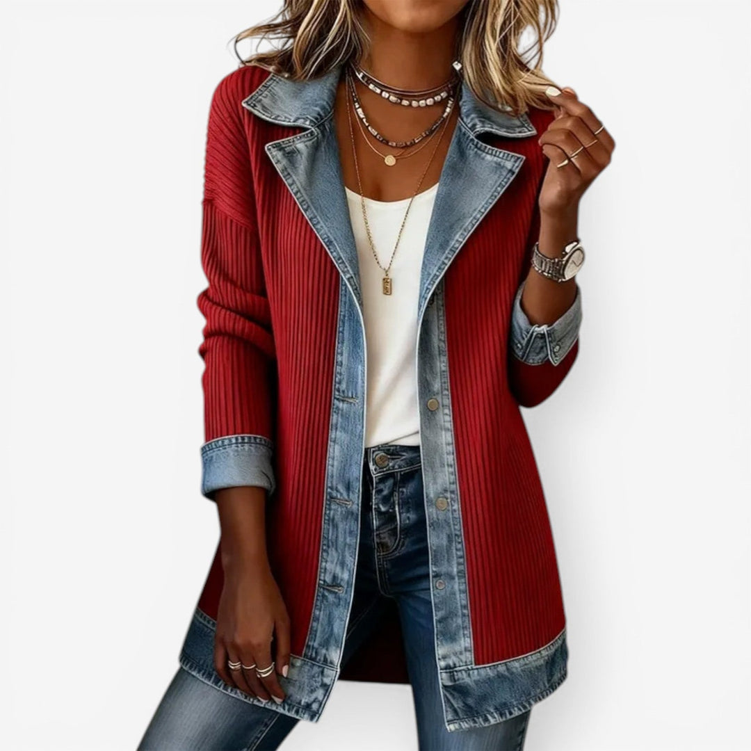 Tirexa | Women's Jacket in a Modern Layered-Look Denim Blend