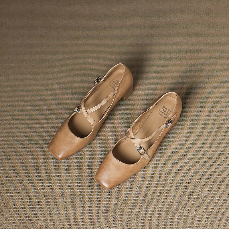 Marvane | Leather Kitten Heels