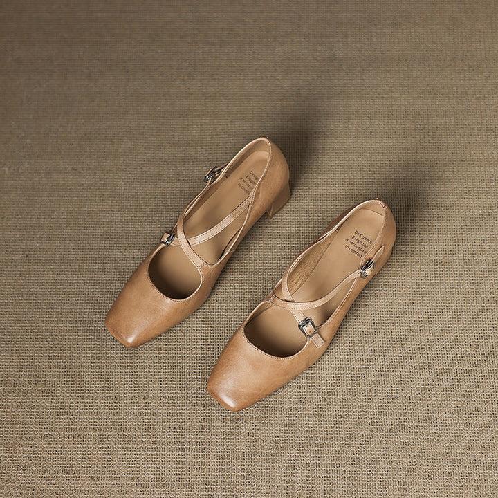 Marvane | Leather Kitten Heels
